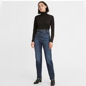 Levi’s 70’s High Slim Straight dark blue jeans size 23
